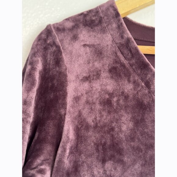 J. Jill Pure Jill Women Velvet Tunic Dress Size XSP Purple Pockets Quiet Luxury - Picture 6 of 11